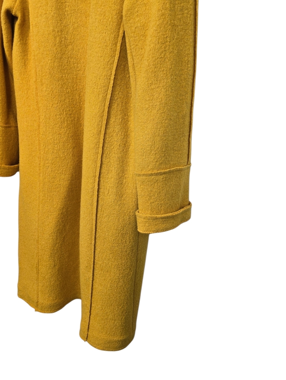 Tahari Drape Front Wool Blend Marigold Shawl Collar Coat Jacket Small - Picture 5 of 10
